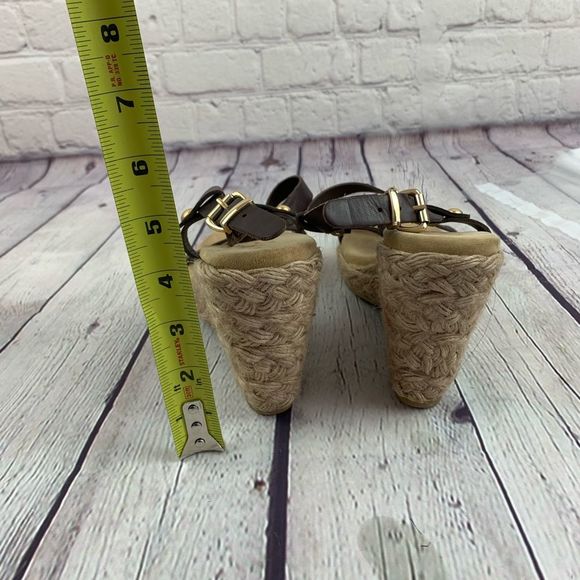 Michael Kors Brown Leather Espadrilles Size 39 - Picture 8 of 8